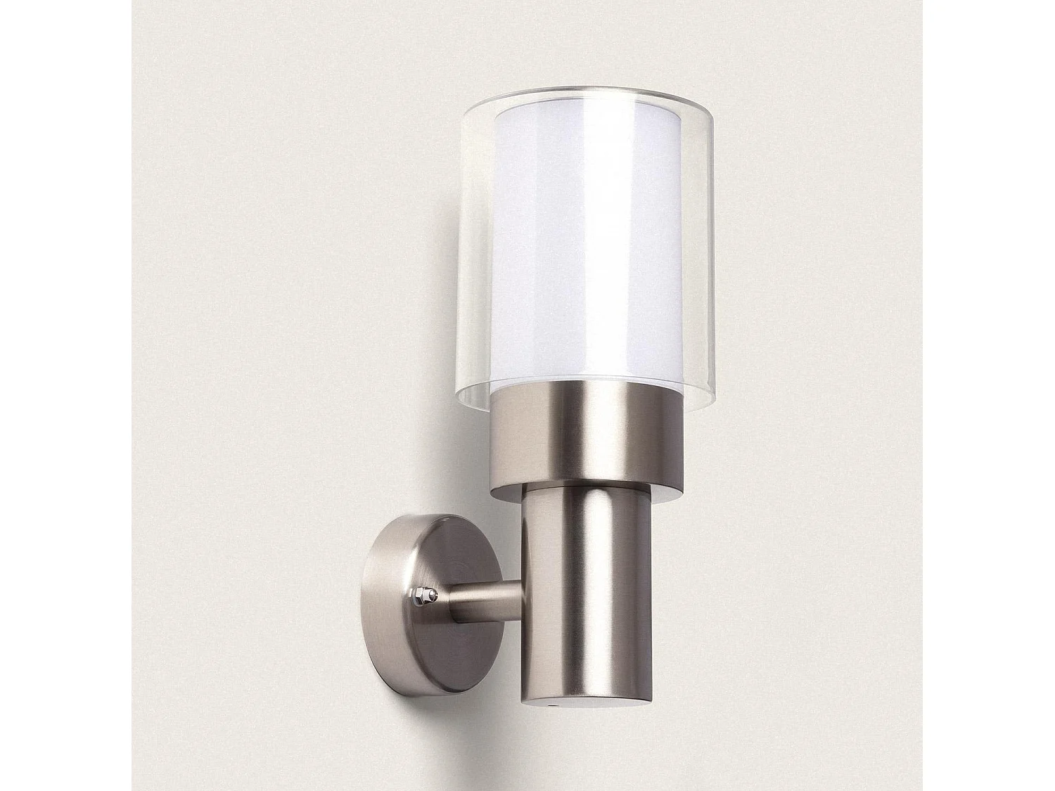 Lámpara de Pared Exterior Acero Inoxidable Martin Gris
