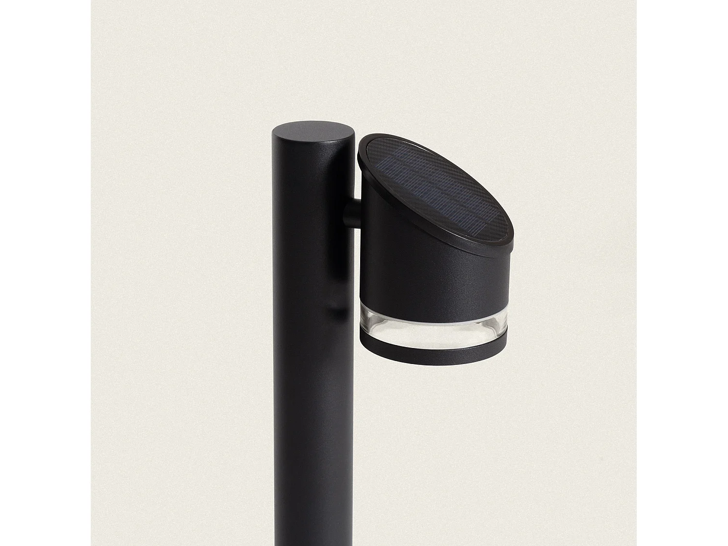 Balise sur Pied Extérieure Solaire LED 50cm Aluminium Eddan Noir