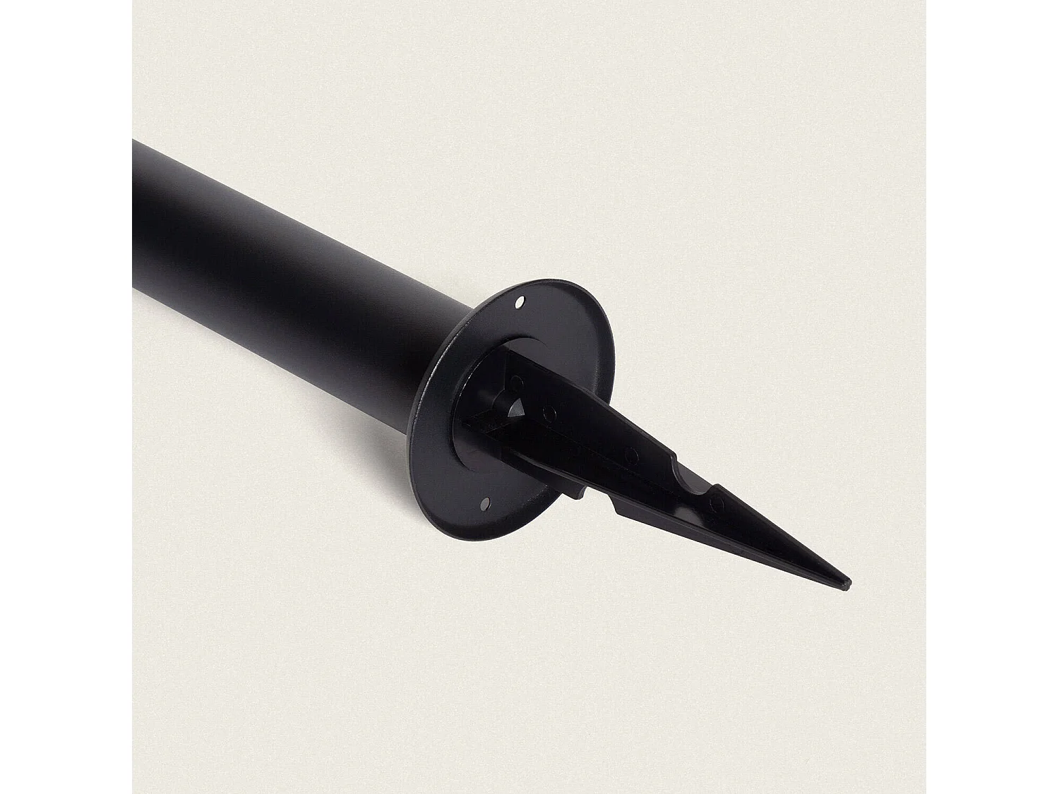 Balise sur Pied Extérieure Solaire LED 50cm Aluminium Eddan Noir