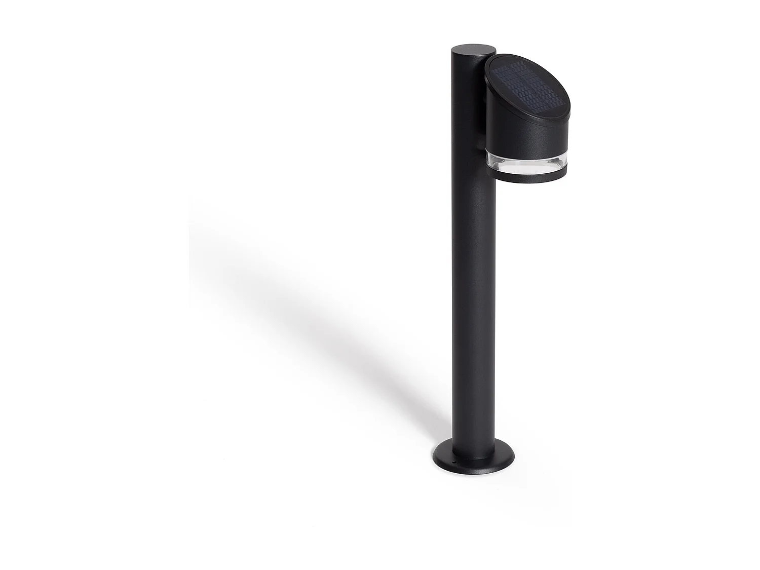 Baliza de Pie Exterior Solar LED 50 cm Aluminio Eddan Negro