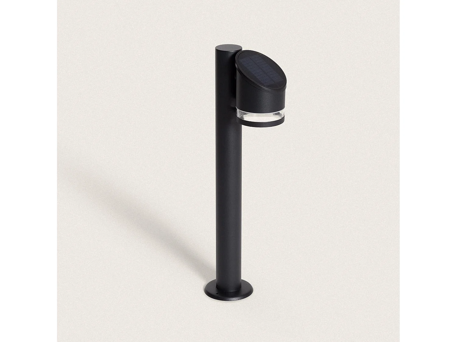 Baliza de Pie Exterior Solar LED 50 cm Aluminio Eddan Negro