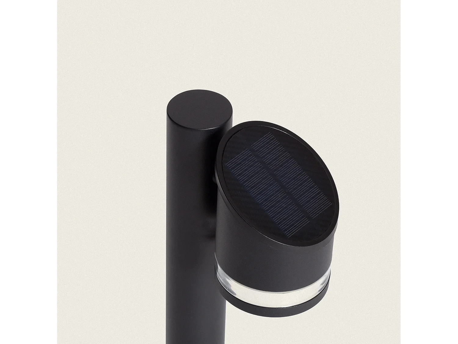 Baliza de Pie Exterior Solar LED 50 cm Aluminio Eddan Negro