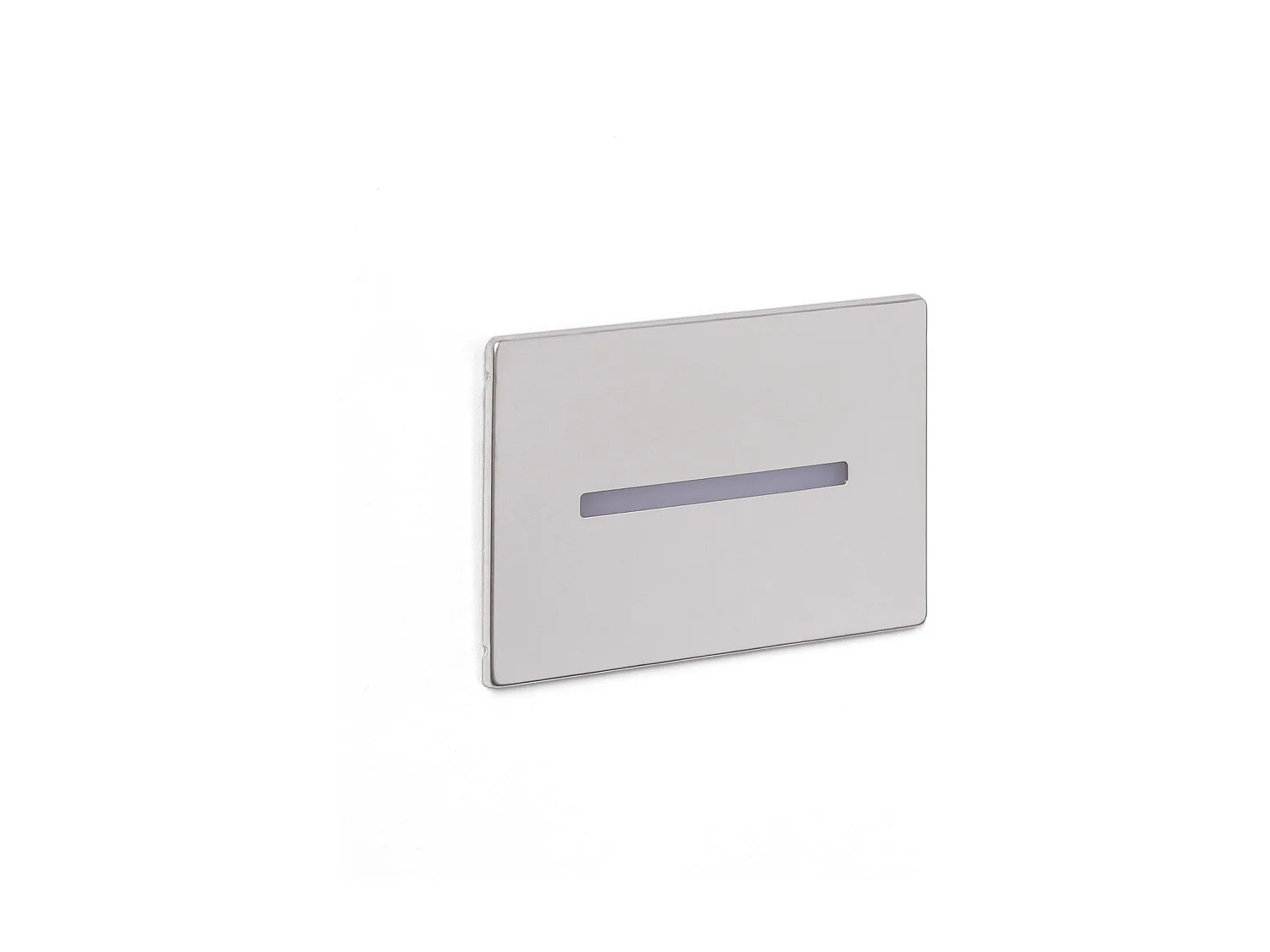 Baliza Exterior LED 3W Acero Inoxidable Empotrable Pared Wabi Lineal Plateado
