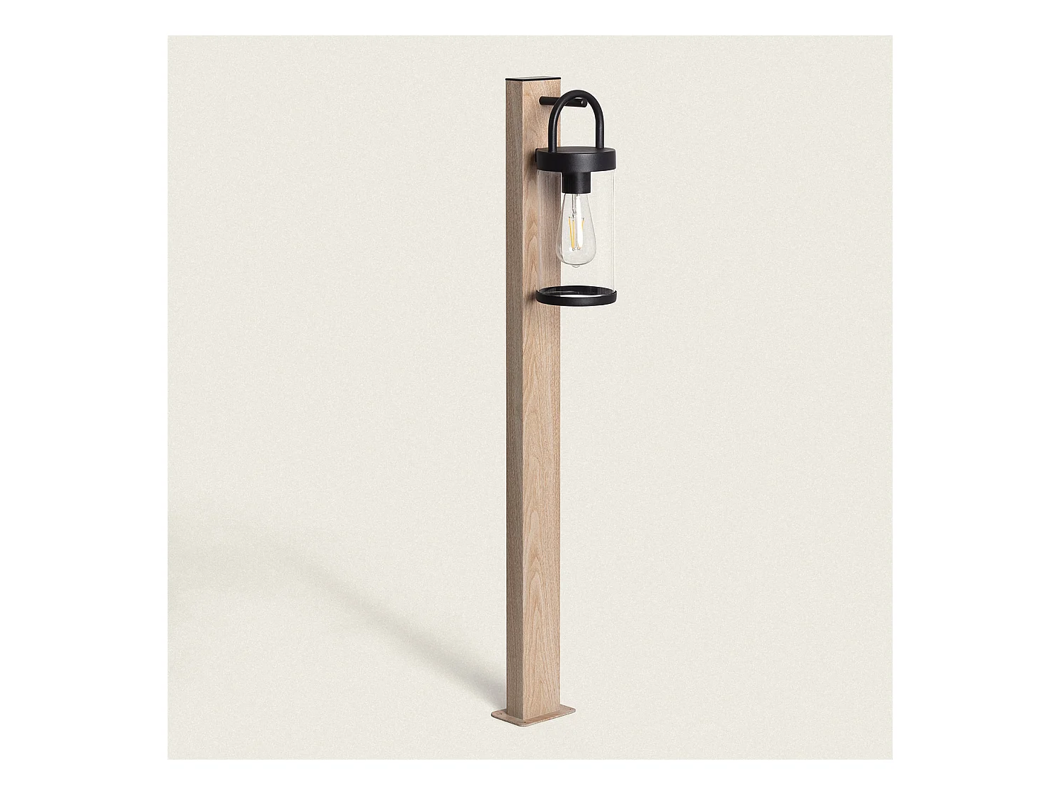Balise sur Pied Extérieure 100cm Aluminium Benny Brun clair