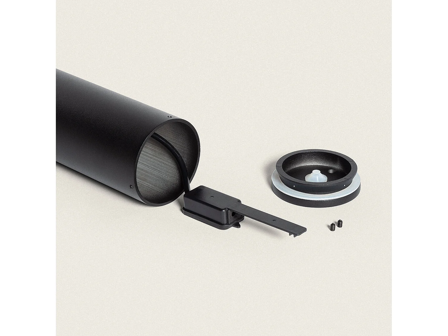 Baliza Exterior LED 65cm 10W Aluminio Mikaro Negro Negro Mate