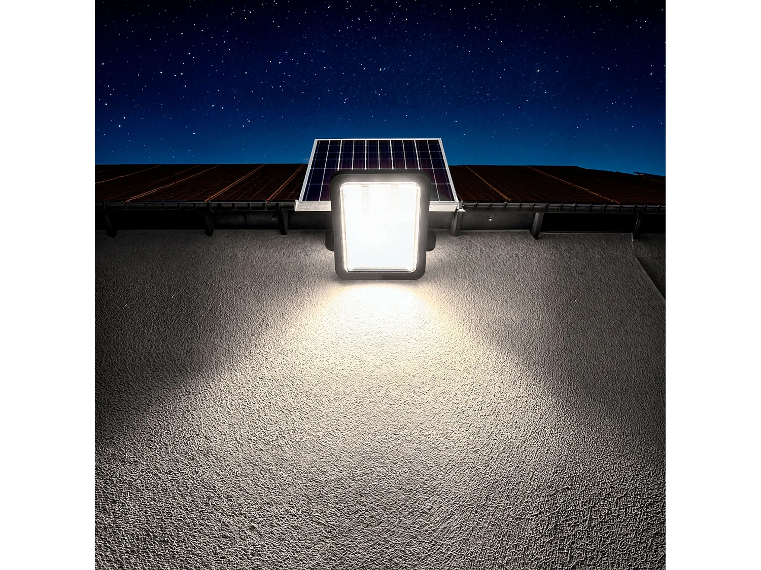 Projecteur Solaire Extérieur LED Nurda 10W 1200 lm IP65 avec Télécommande 6500K Blanc froid