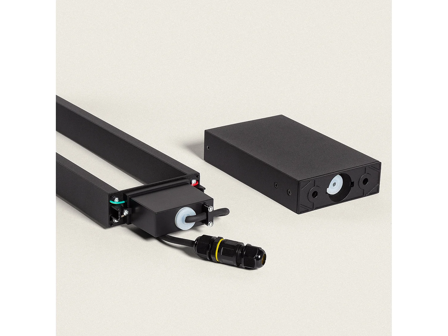 Balise Extérieure LED 65cm 10W Aluminium Droxe Noire Noir