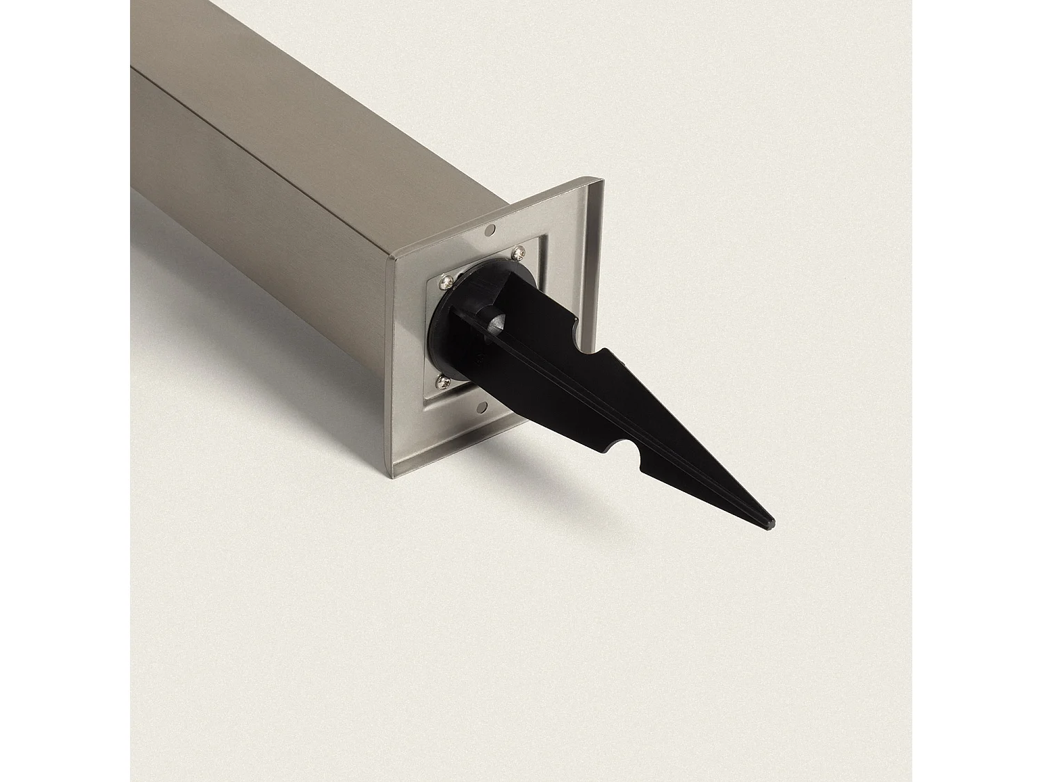 Balise Extérieure sur Pied Solaire LED 5W 50cm Aluminium avec Détecteur de Mouvement Barton Square Argent