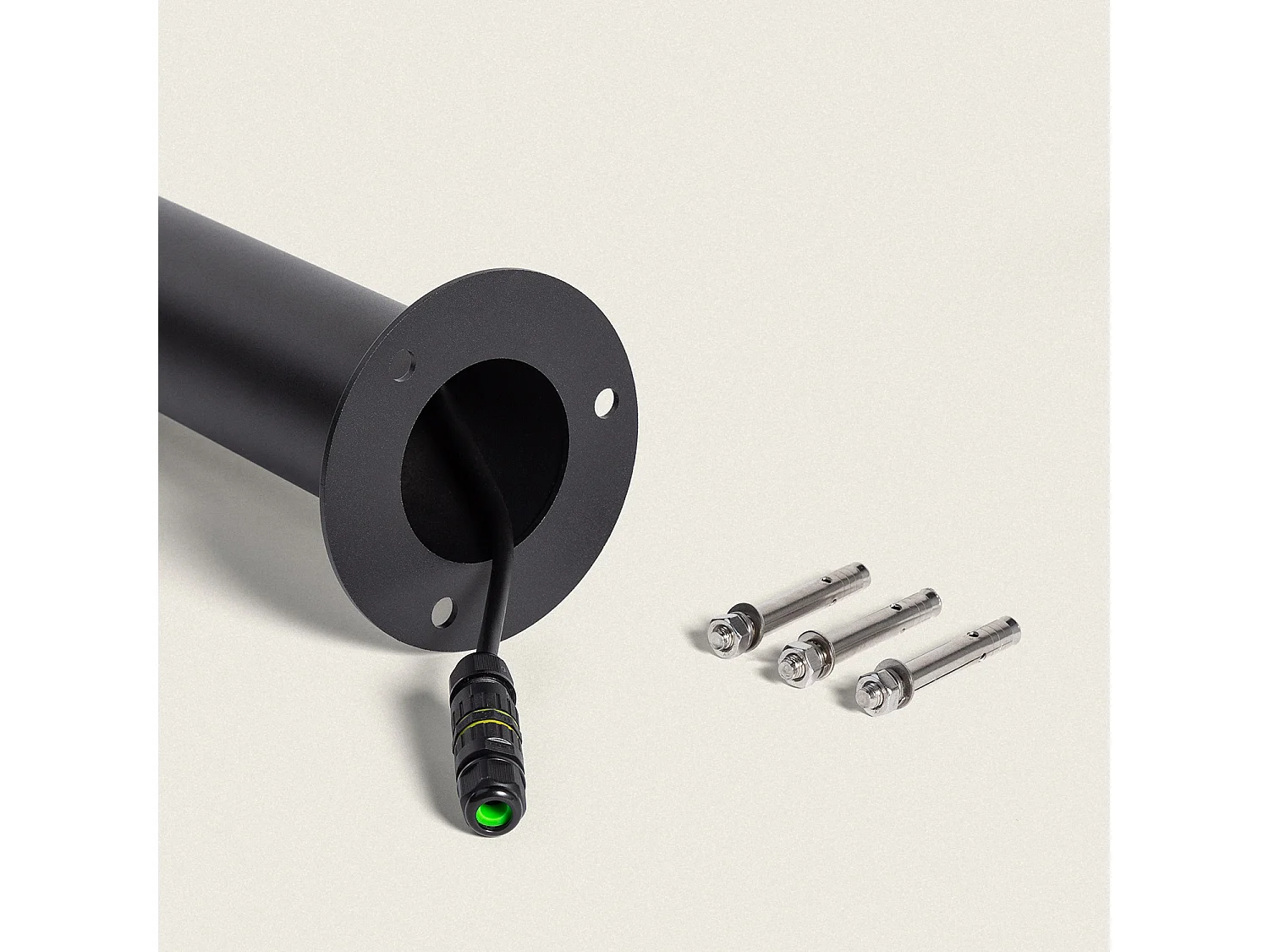 Balise sur Pied Extérieure LED 6W 60cm Aluminium Cashel Noir