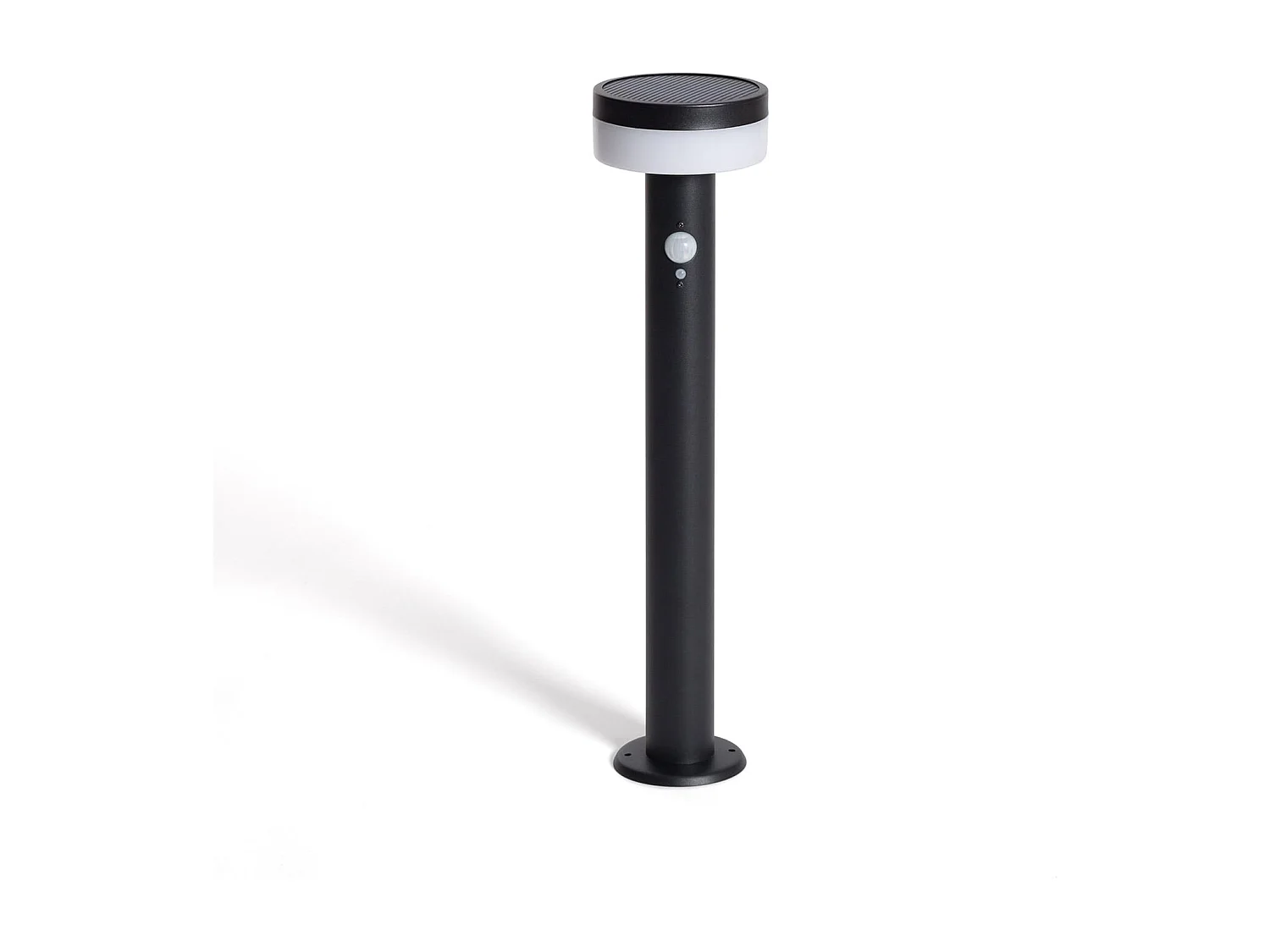 Balise Extérieure sur Pied Solaire LED 50cm Aluminium Ashier Noir
