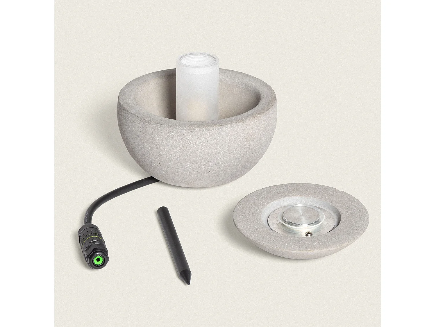 Balise Extérieure Ciment Ovinta Gris Pierre