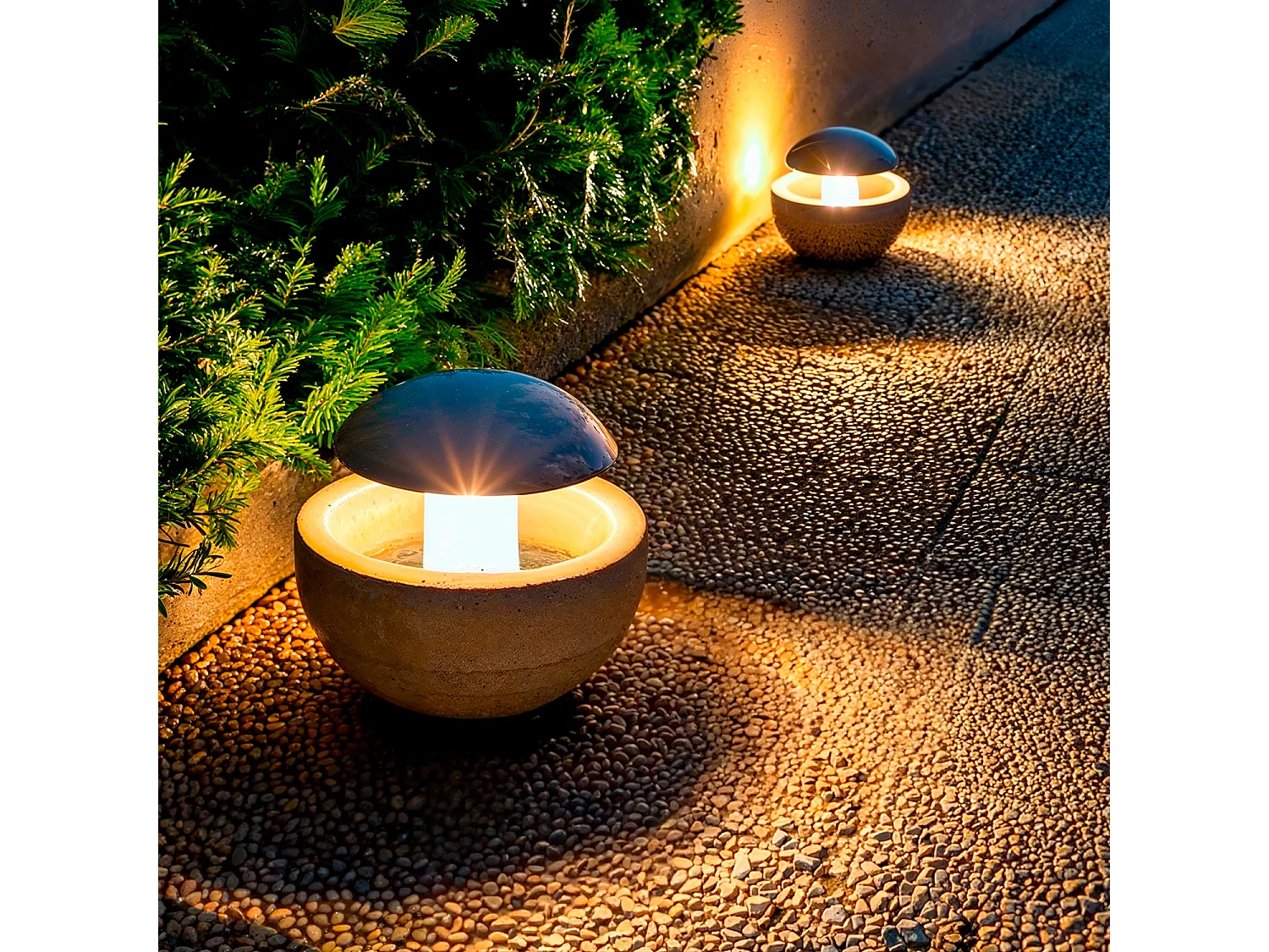 Balise Extérieure Ciment Ovinta Gris Pierre