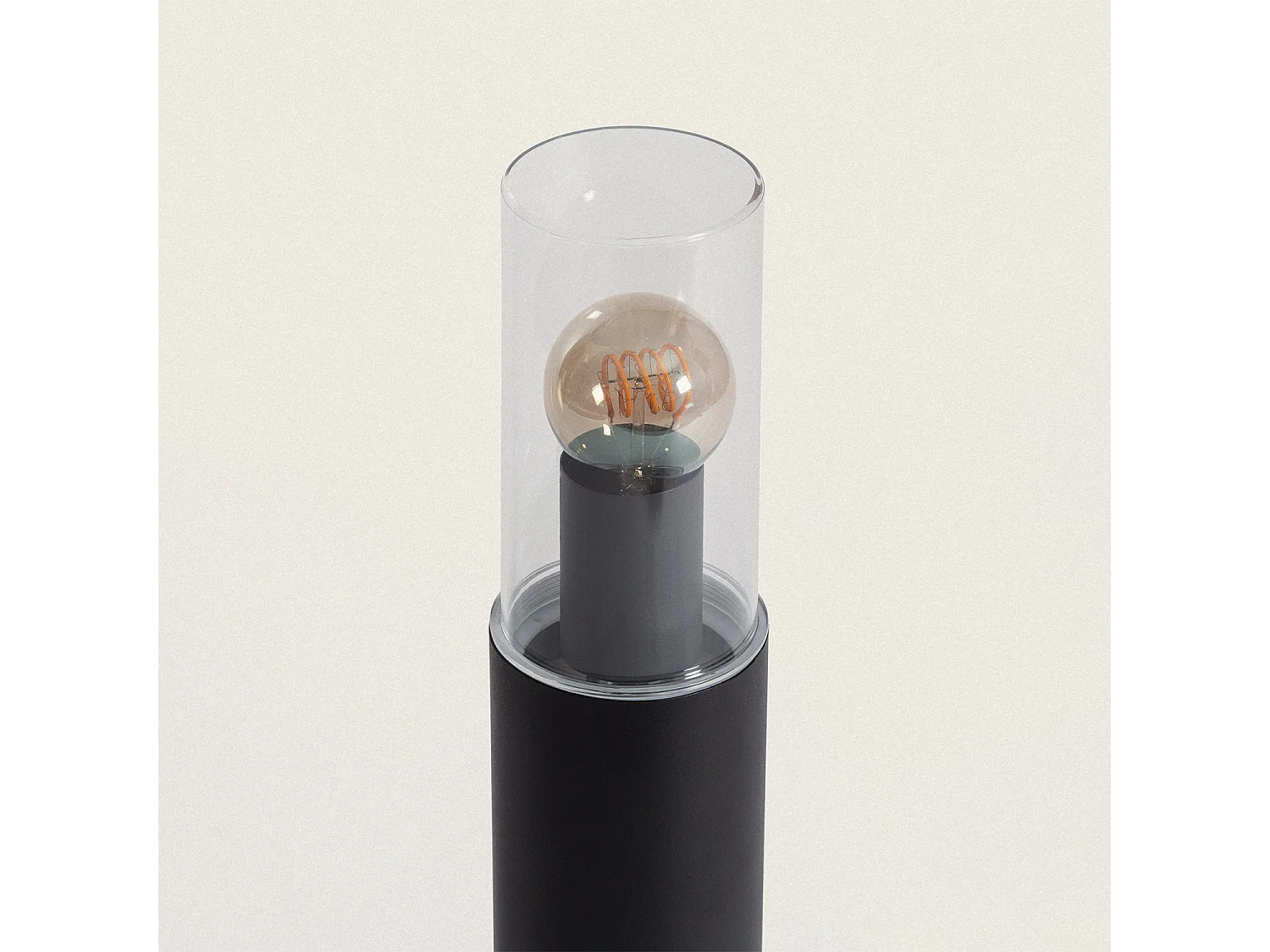 Balise Extérieure en Saillie sur Pied 50cm Aluminium Lutsha Noir