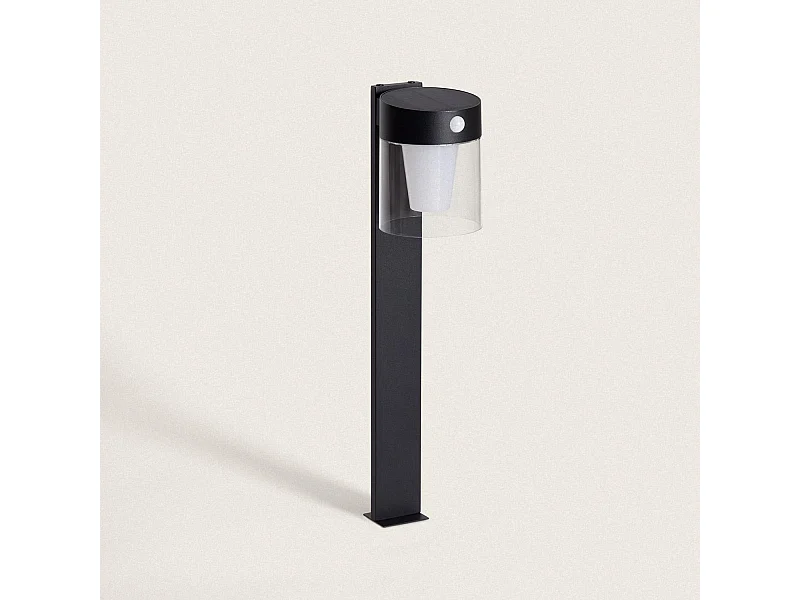 Balise sur Pied Extérieure Solaire LED 1,5W 46cm Aluminiu avec Détecteur de Mouvement Efren Noir