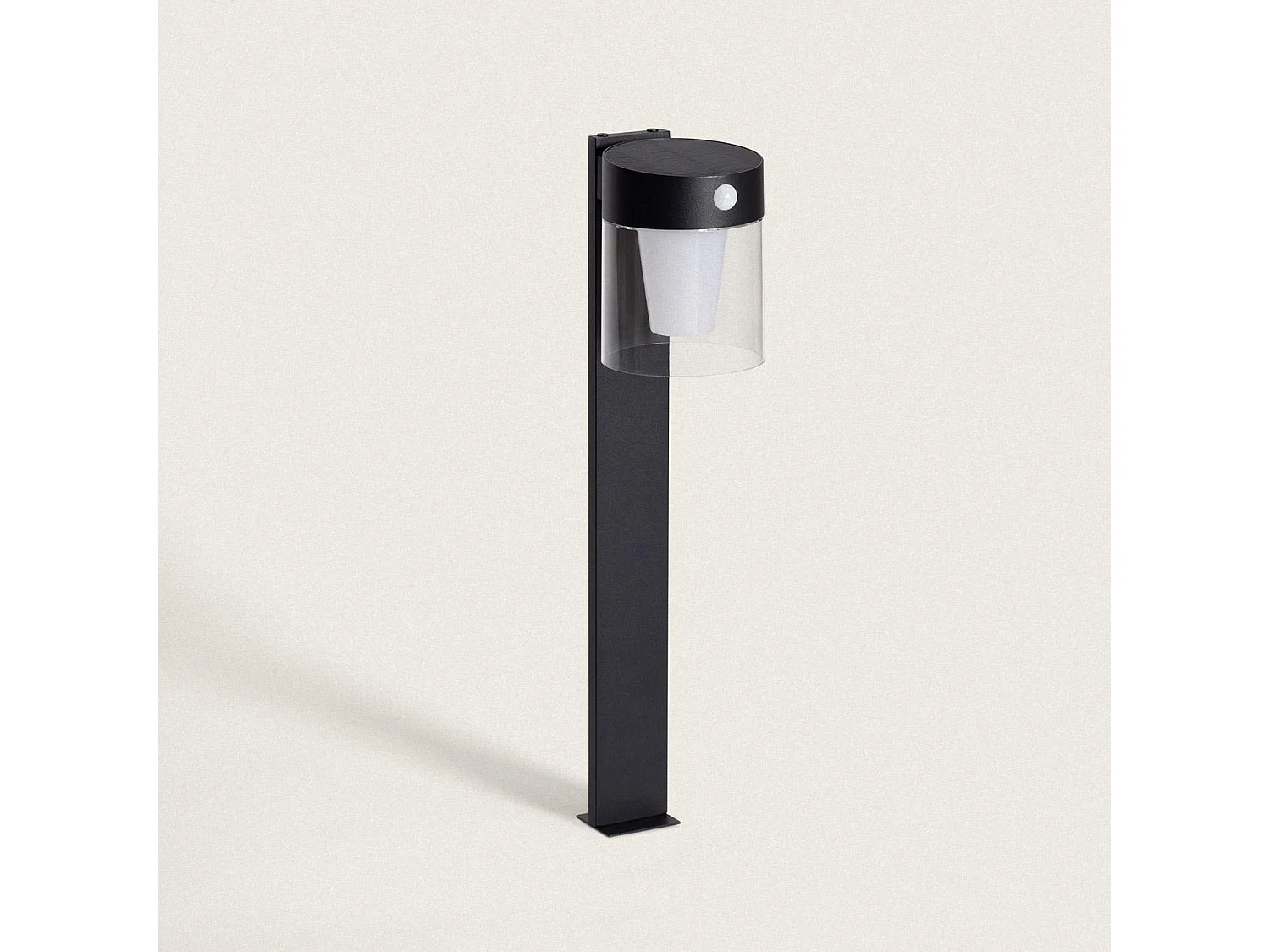 Balise sur Pied Extérieure Solaire LED 1,5W 46cm Aluminiu avec Détecteur de Mouvement Efren Noir