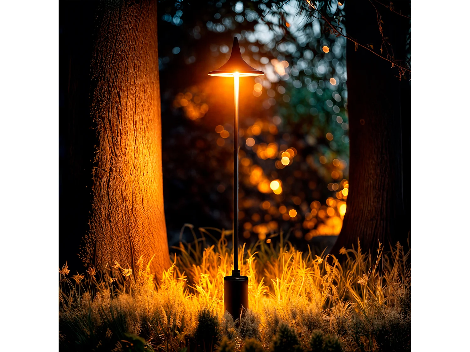 Baliza Exterior LED 6W 60 cm con Pincho Rowel Negro