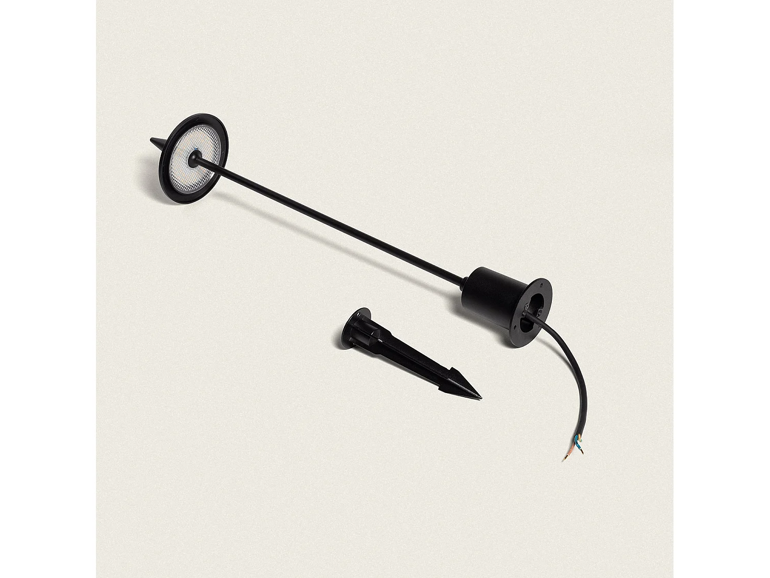 Faretto per Esterni LED 6W 60 cm con Picchetto Rowel Nero