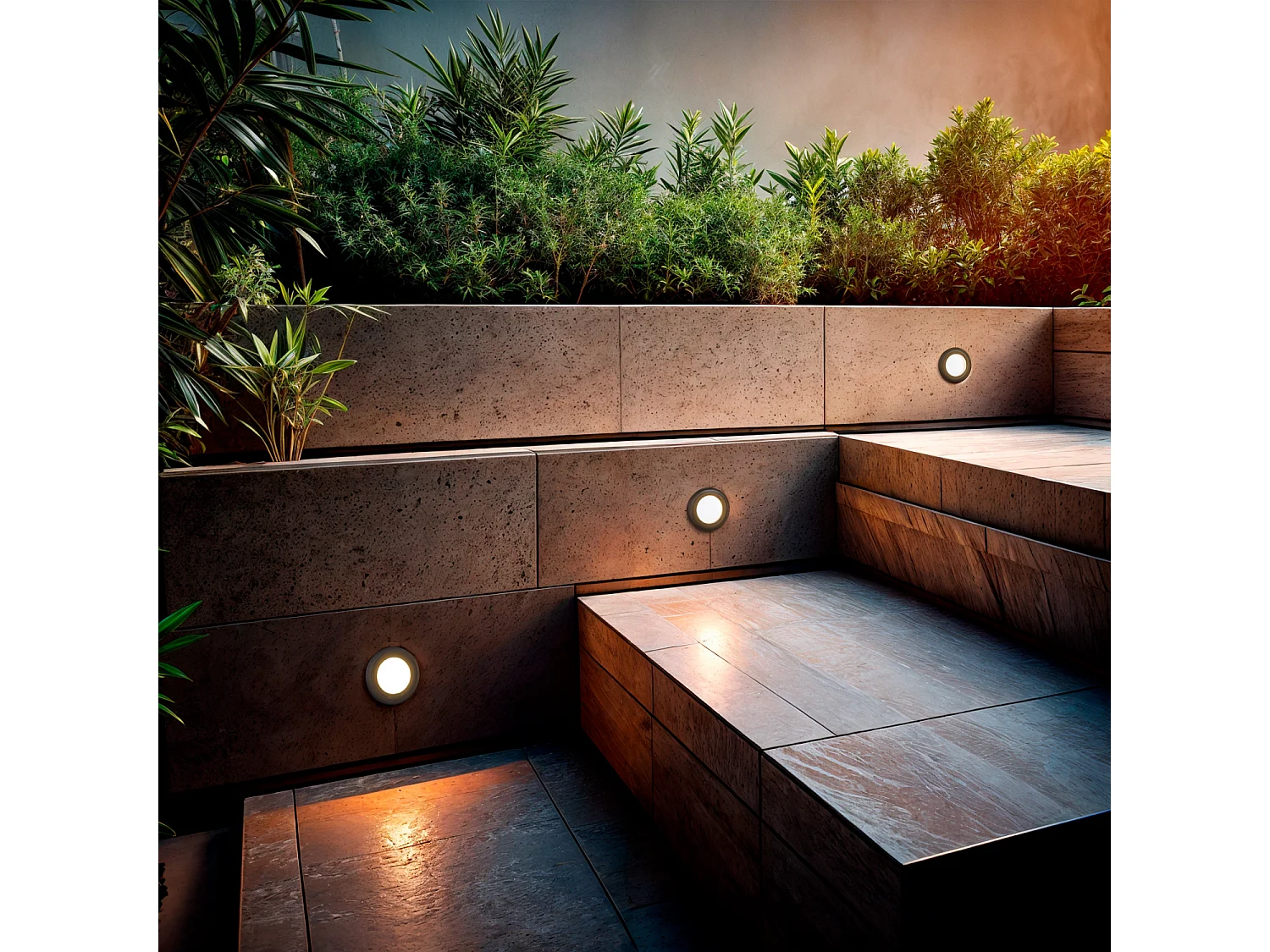 Balise Extérieure LED 2W Encastrable au Mur Rushe Noir