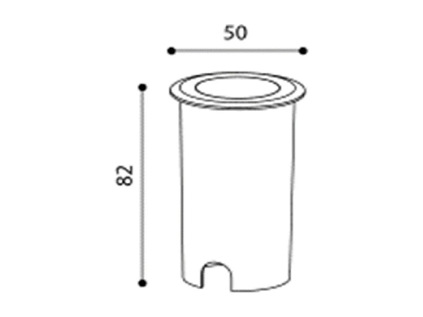 Balise Extérieure LED 2W Encastrable au Mur Rushe Noir