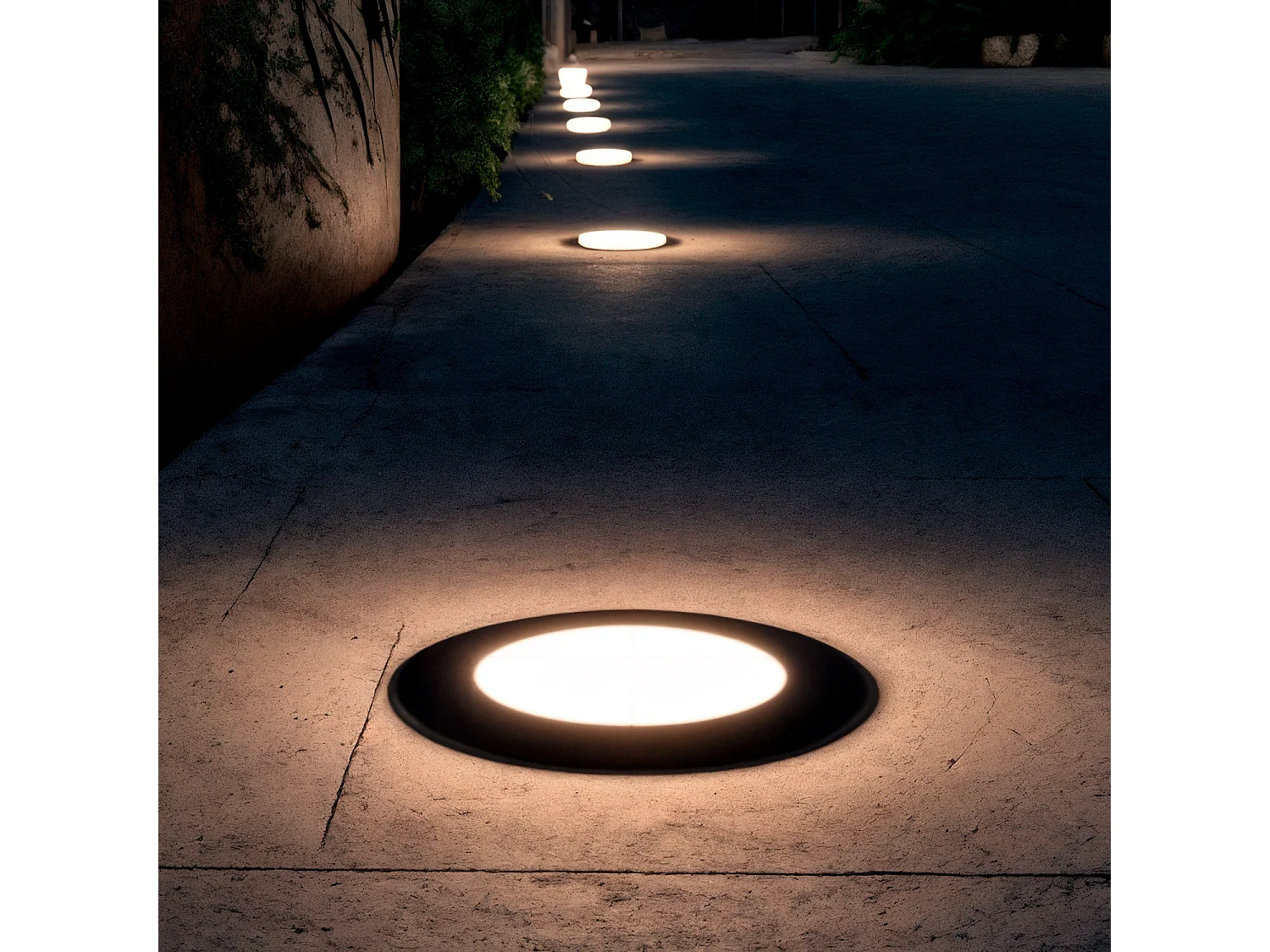 Balise Extérieure LED 2W Encastrable au Mur Rushe Noir