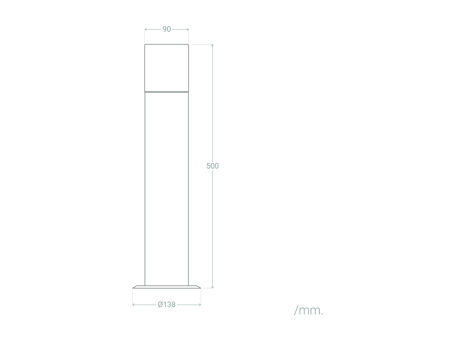 Lampioncino per Esterni 50cm Acciaio Inox Emley Nero