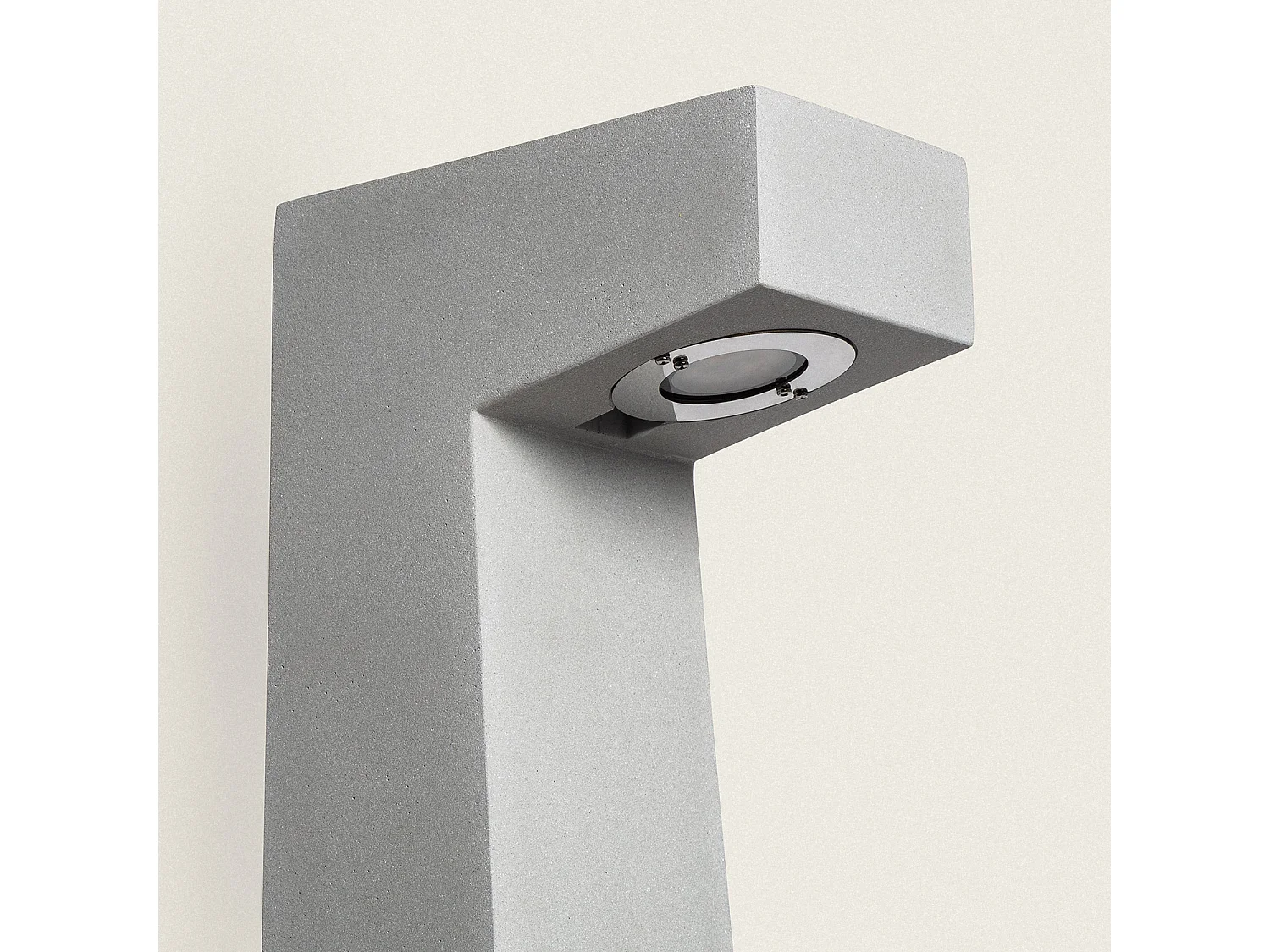 Balise Extérieure LED Dimmable 6W Ciment Dravix 70 cm Gris Pierre