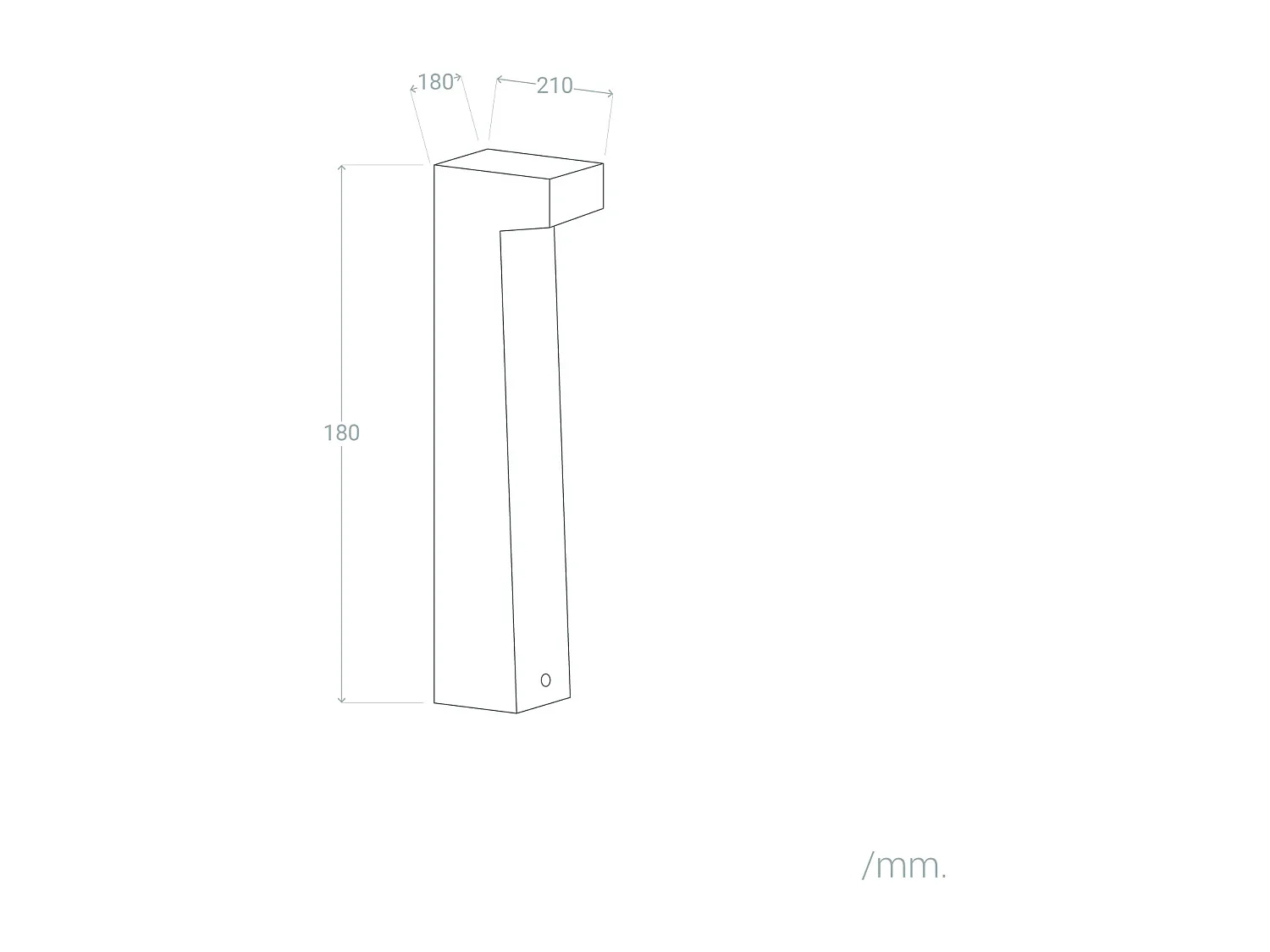 Balise Extérieure LED Dimmable 6W Ciment Dravix 70 cm Gris Pierre