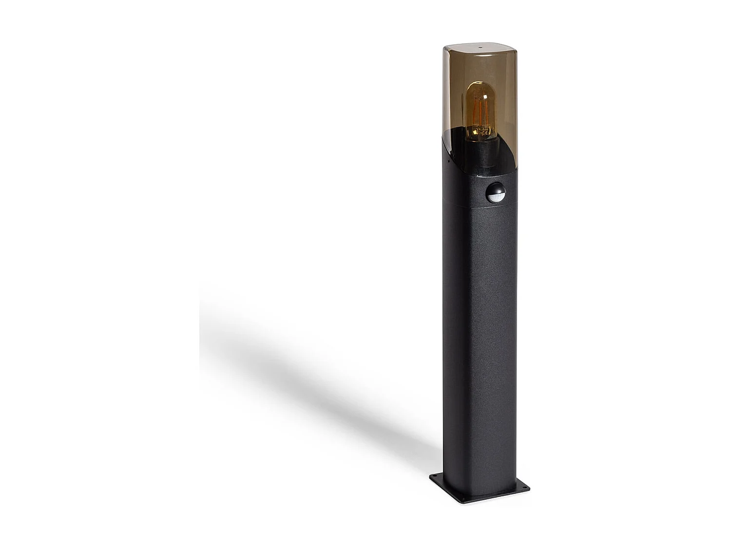 Balise sur Pied Extérieure 60cm Aluminium avec Détecteur PIR Pelly Noir