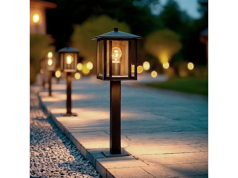 Lampioncino per Esterni 50cm Acciaio Inox Awala Nero