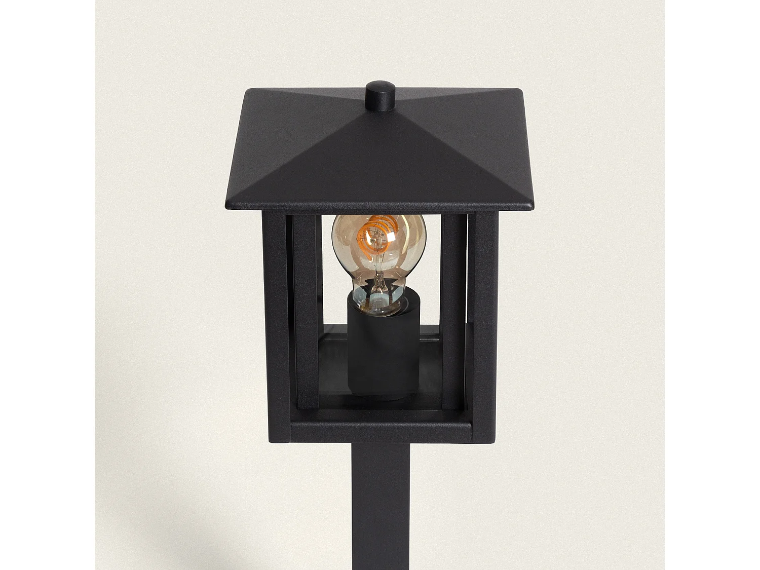 Balise Extérieure en Saillie sur Pied 50cm Acier Inoxydable Awala Noir