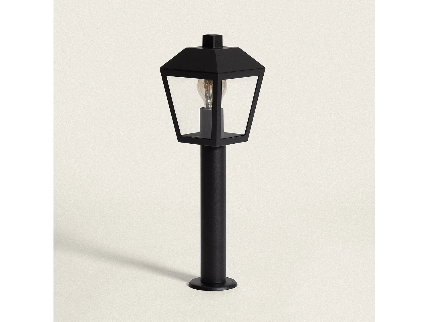 Lampioncino per Esterni da Superficie 50cm Alluminio Mukom Nero