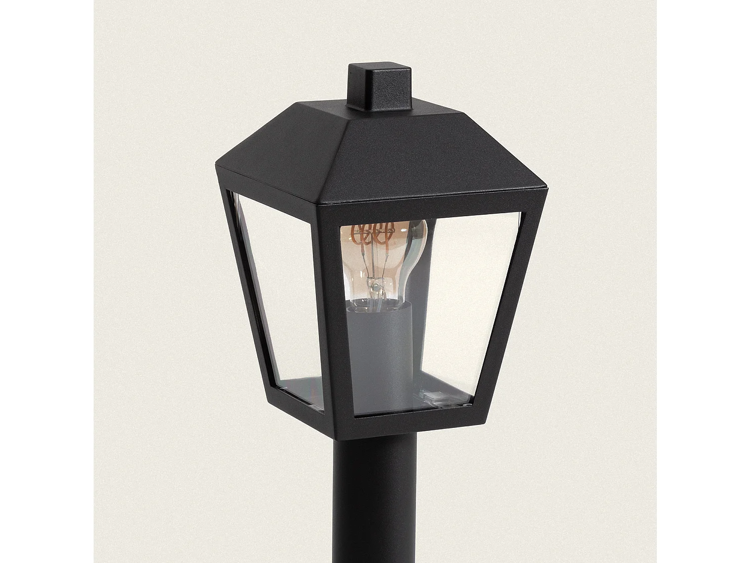 Lampioncino per Esterni da Superficie 50cm Alluminio Mukom Nero
