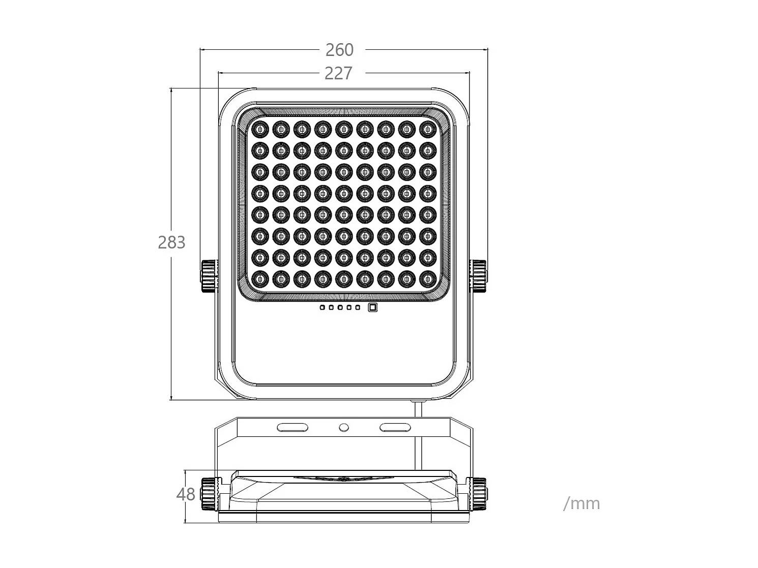 Foco Proyector LED Solar 3300 lm IP65 con Control Remoto Nurda 4000K Blanco Neutro