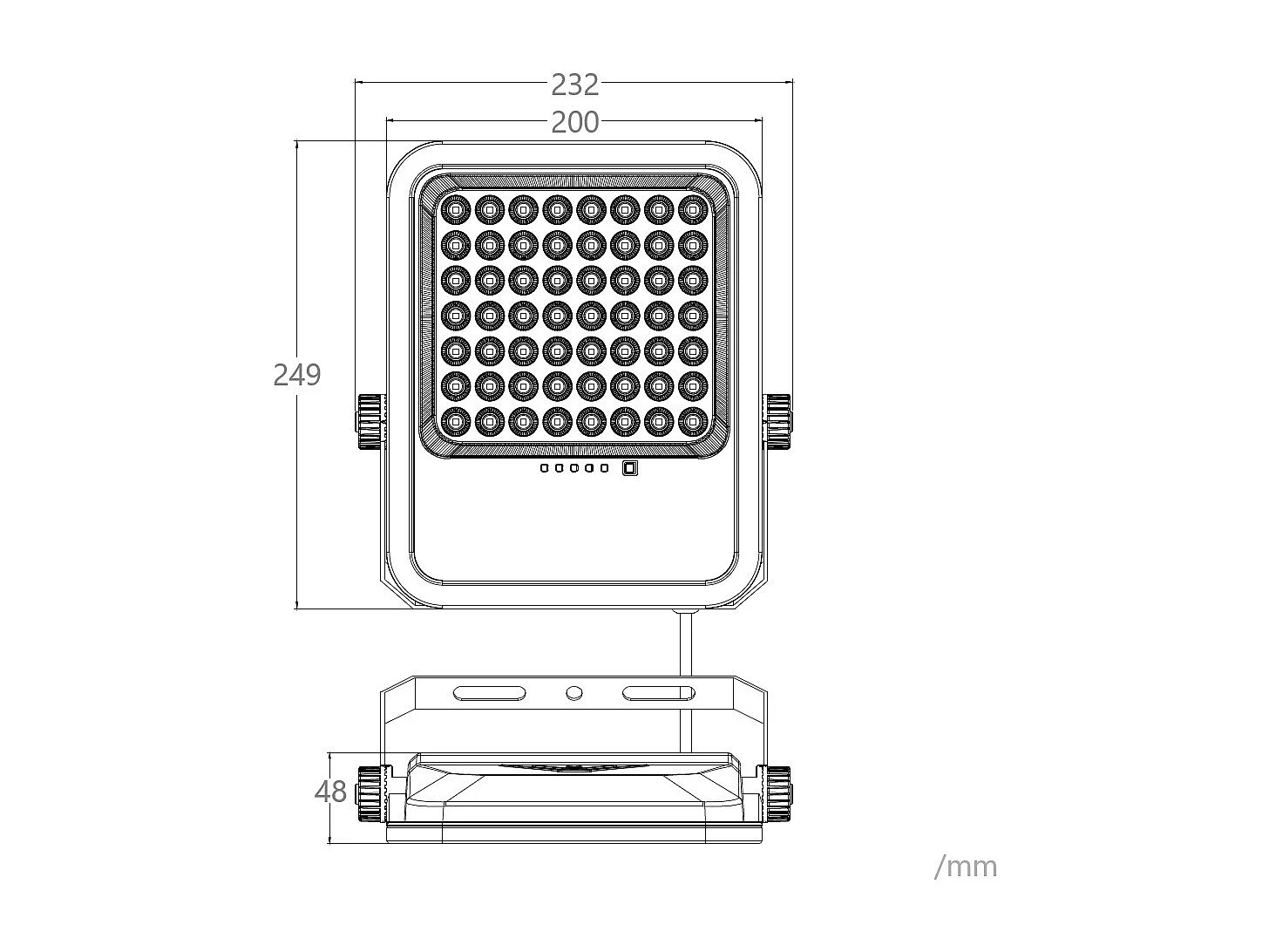 Projecteur Solaire Extérieur LED Nurda 20W 2100 lm IP65 avec Télécommande 4000K Blanc neutre