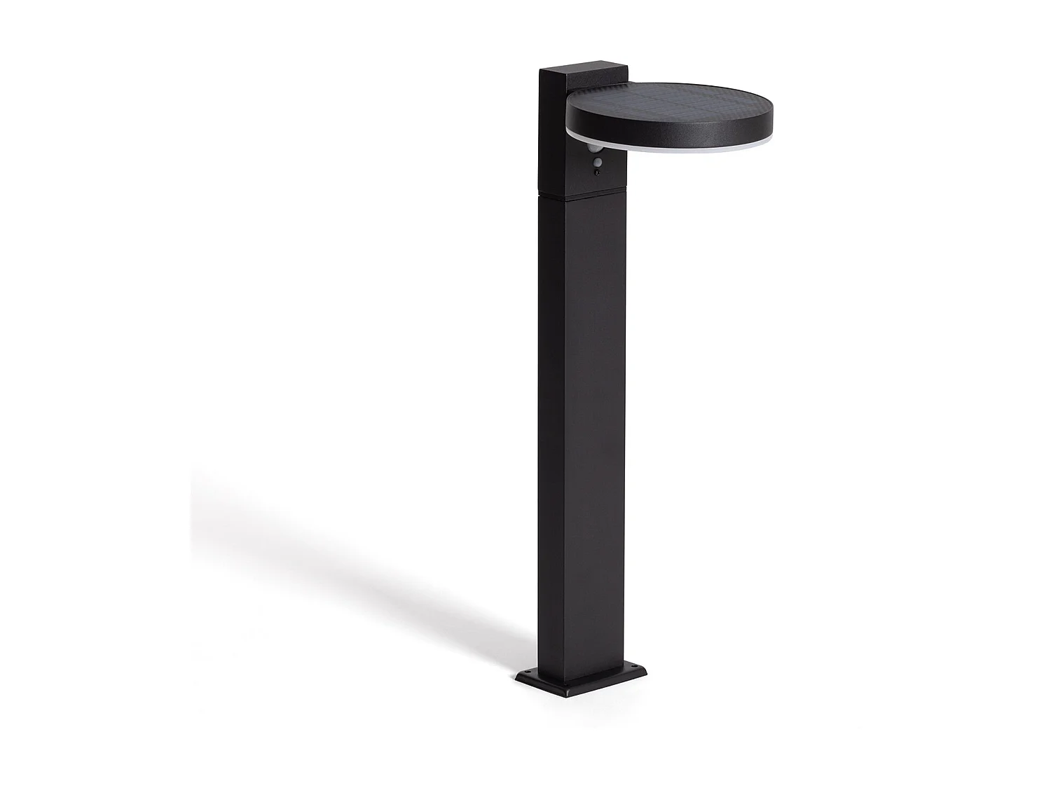 Balise Extérieure sur Pied Solaire LED 50cm Aluminium avec Détecteur de Mouvement Aris Noir
