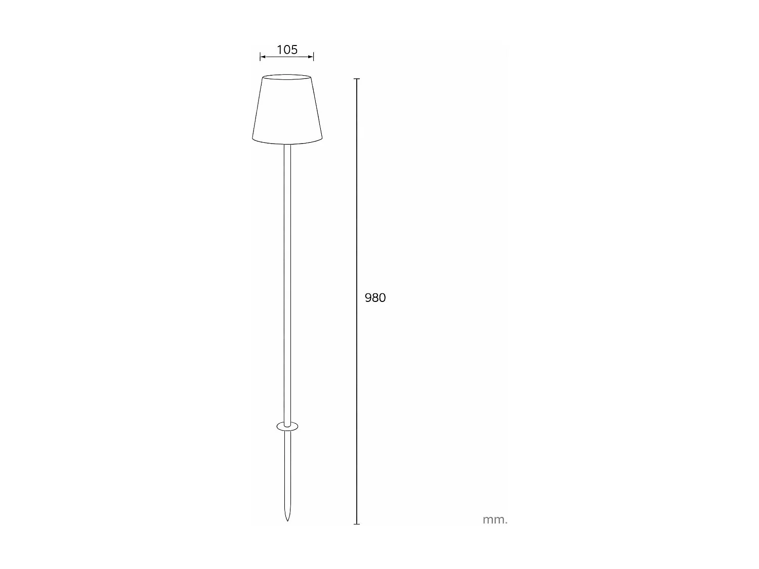 Faretto LED 3W Alluminio con Picchetto 80cm Anisa Nero