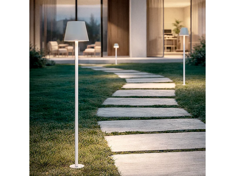 Balise LED 3W Extérieure Batterie USB Rechargeable Aluminium sur Piquet 80cm Anisa Noir