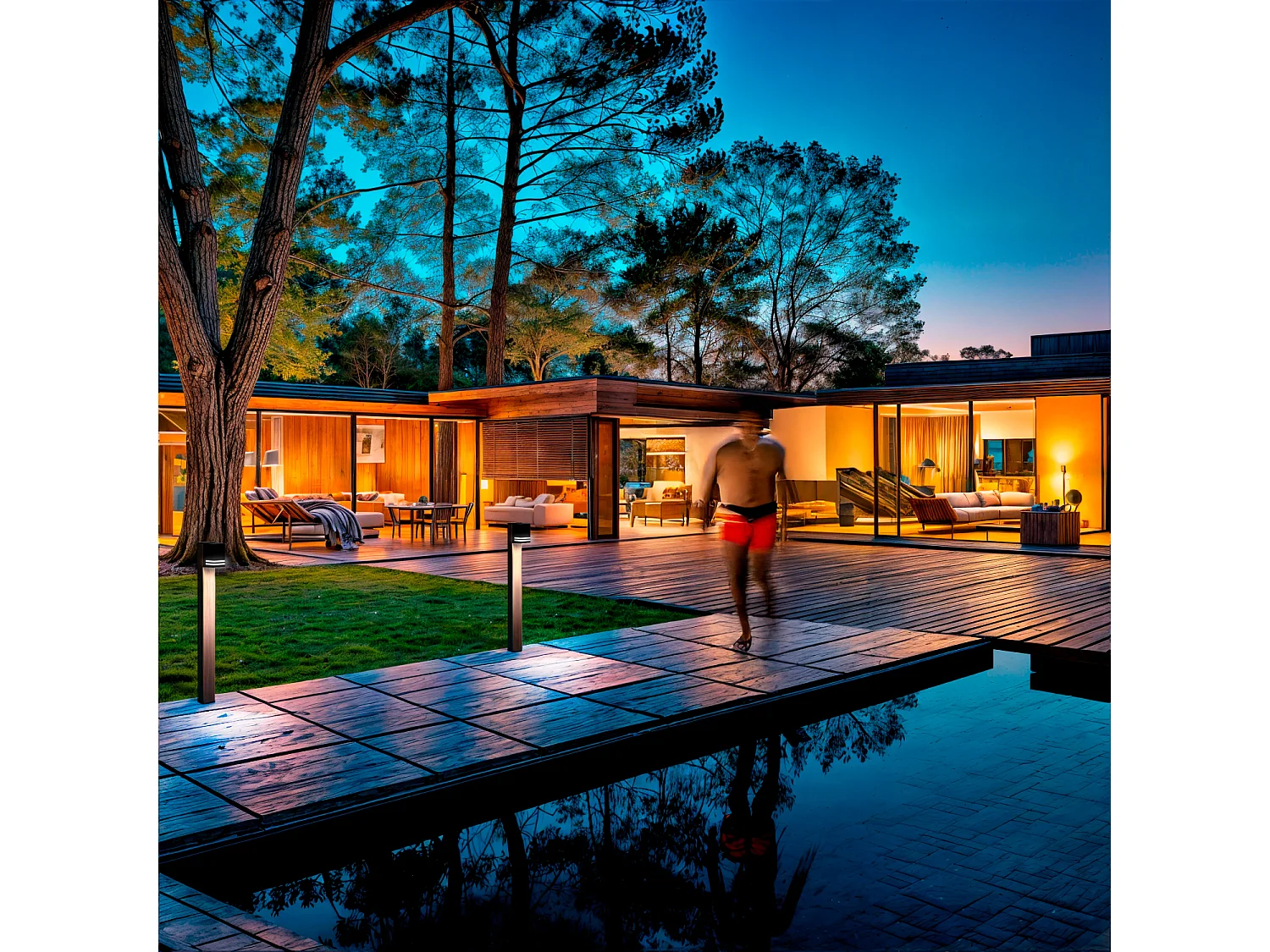 Balise sur Pied Extérieure M Aluminium Minol  Brun clair