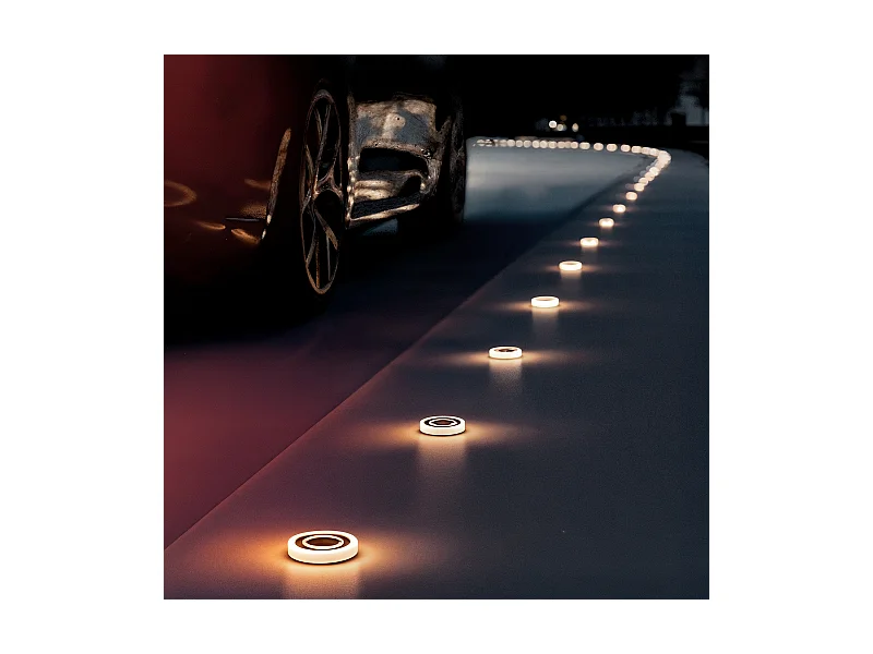 Segnapasso per Esterni LED 2W Incasso a Parete Circolare Rulee Nero