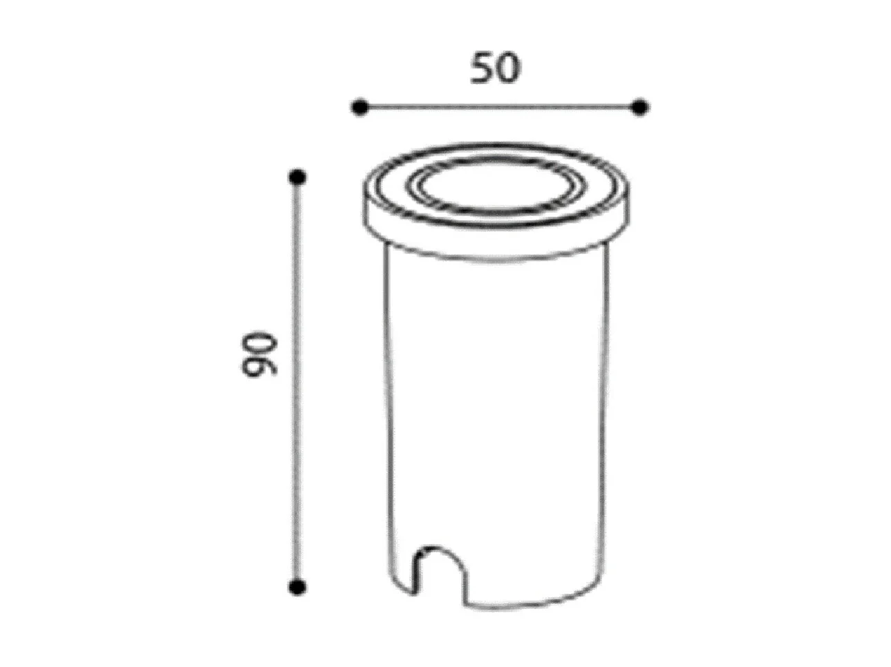 Balise Extérieure LED 2W Ronde Encastrable au Mur Rulee Noir