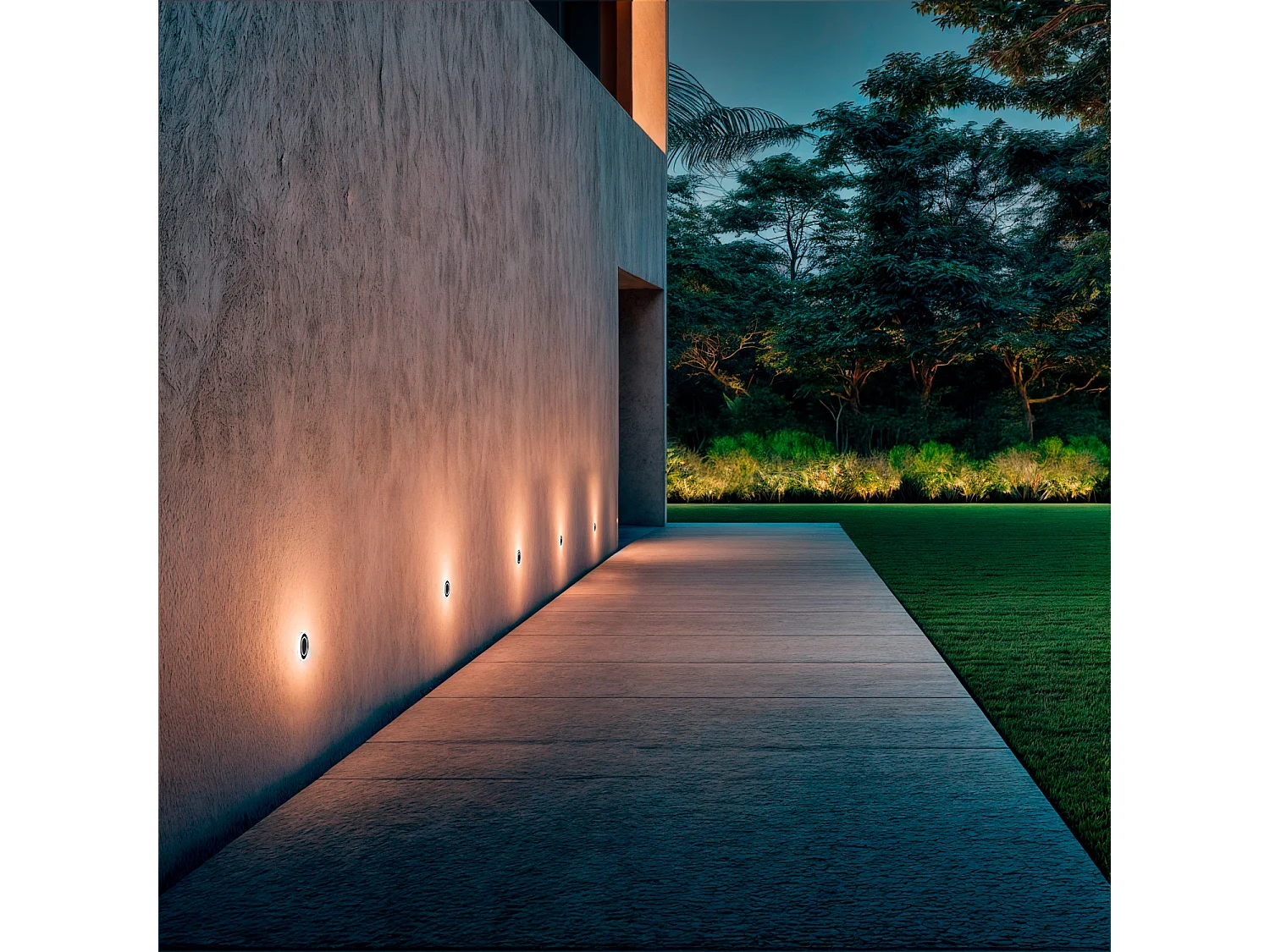 Balise Extérieure LED 2W Ronde Encastrable au Mur Rulee Noir