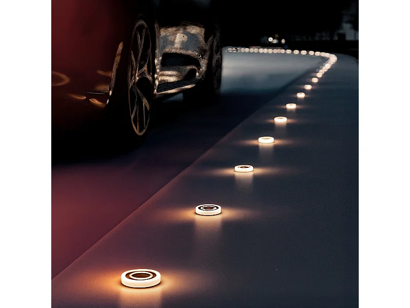 Balise Extérieure LED 2W Ronde Encastrable au Mur Rulee Noir