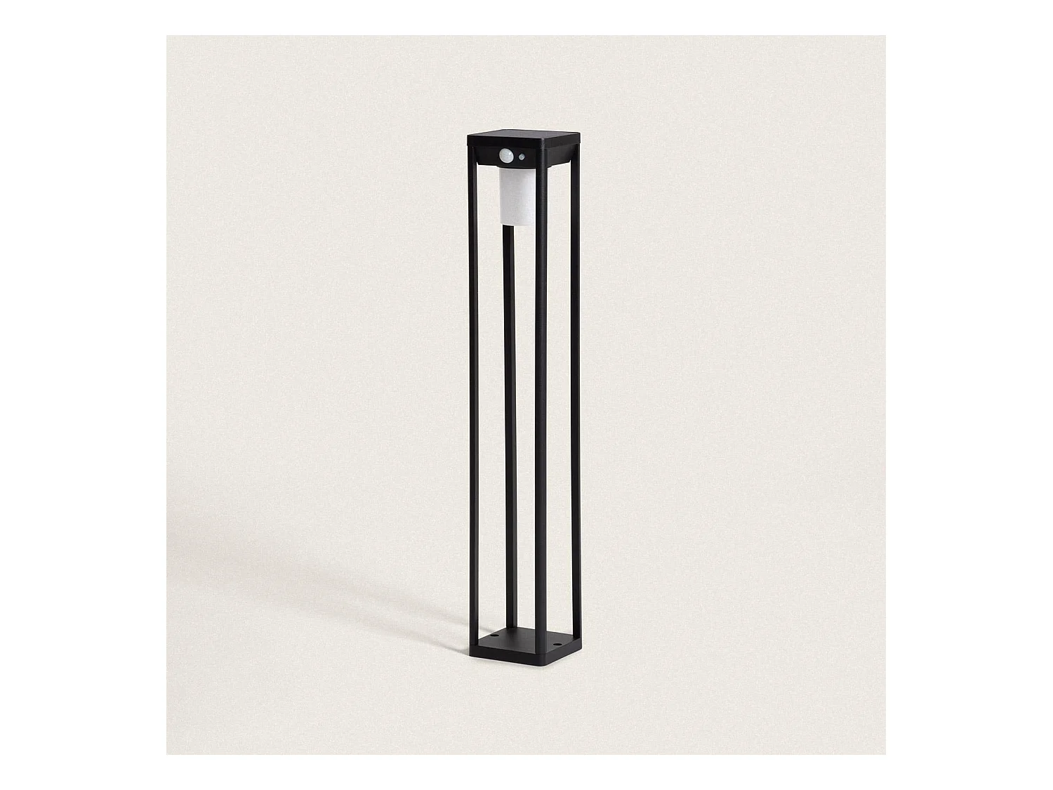 Lampioncino da Esterni Solare LED 60cm Alluminio con Sensore di Movimento Devah Nero