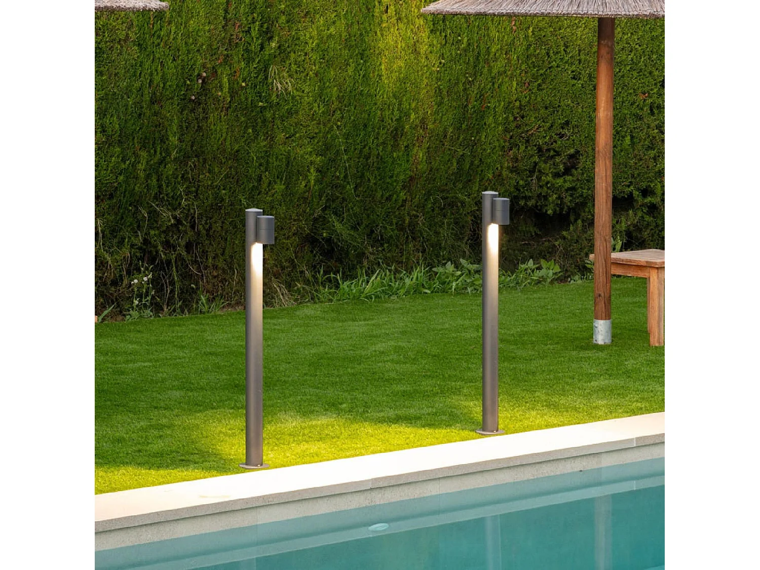 Balise Extérieure sur Pied 90 cm en Acier Inoxydable Stone Anthracite