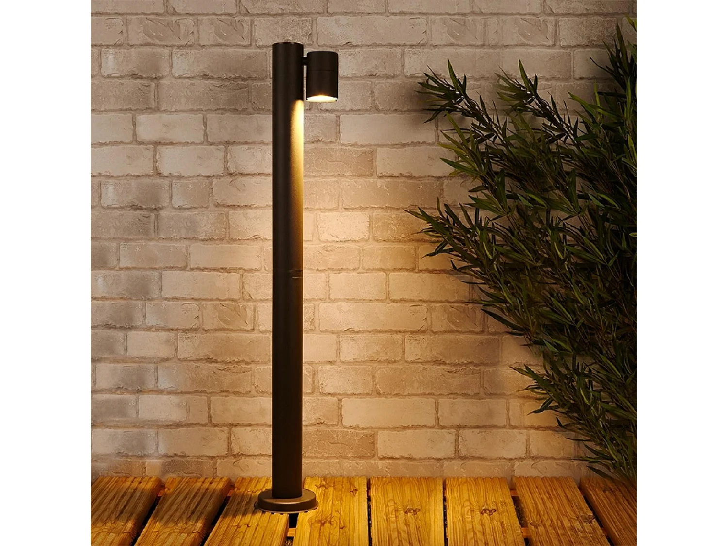 Balise Extérieure sur Pied 90 cm en Acier Inoxydable Stone Anthracite