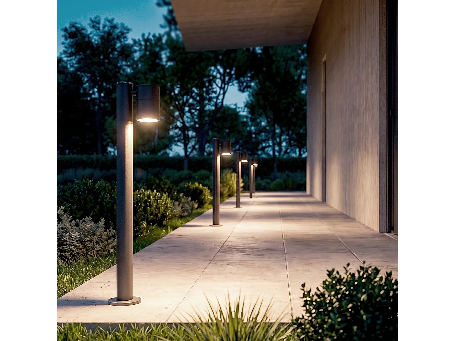 Balise Extérieure sur Pied 90 cm en Acier Inoxydable Stone Anthracite