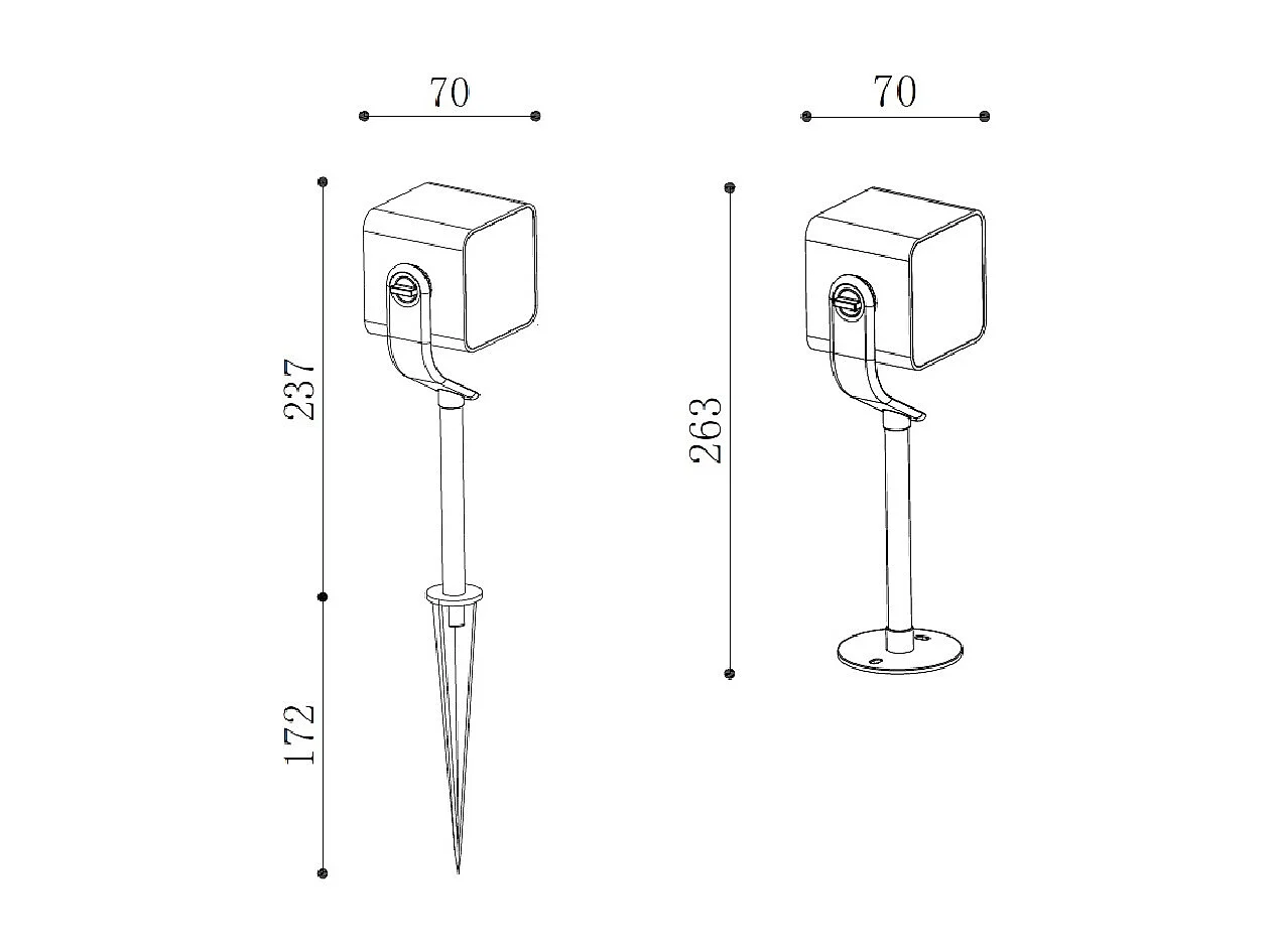 Spot Extérieur LED 11W avec Piquet Attex Noir