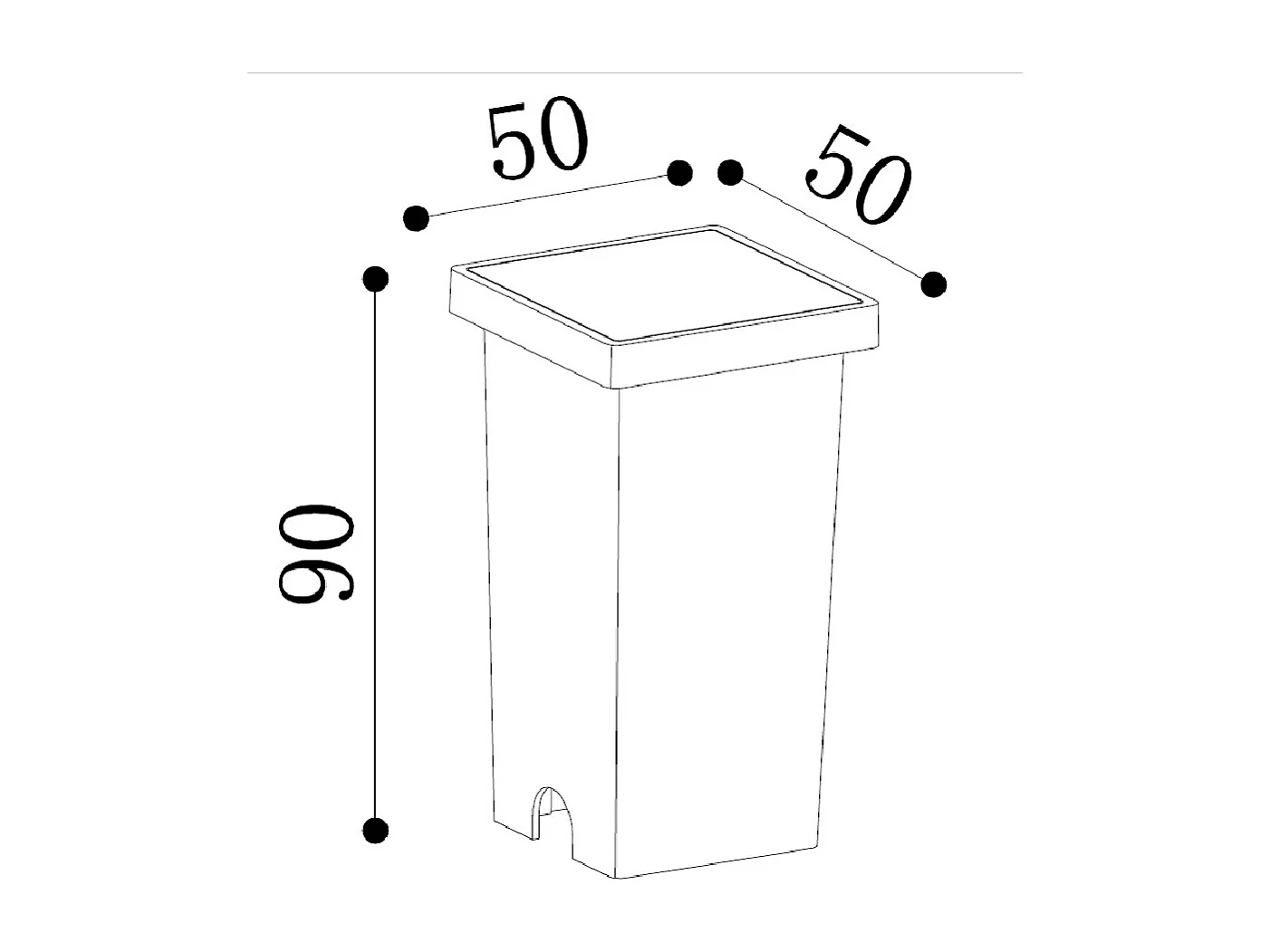 Segnapasso per Esterni LED 2W Incasso a Parete Quadrato Rembel Nero
