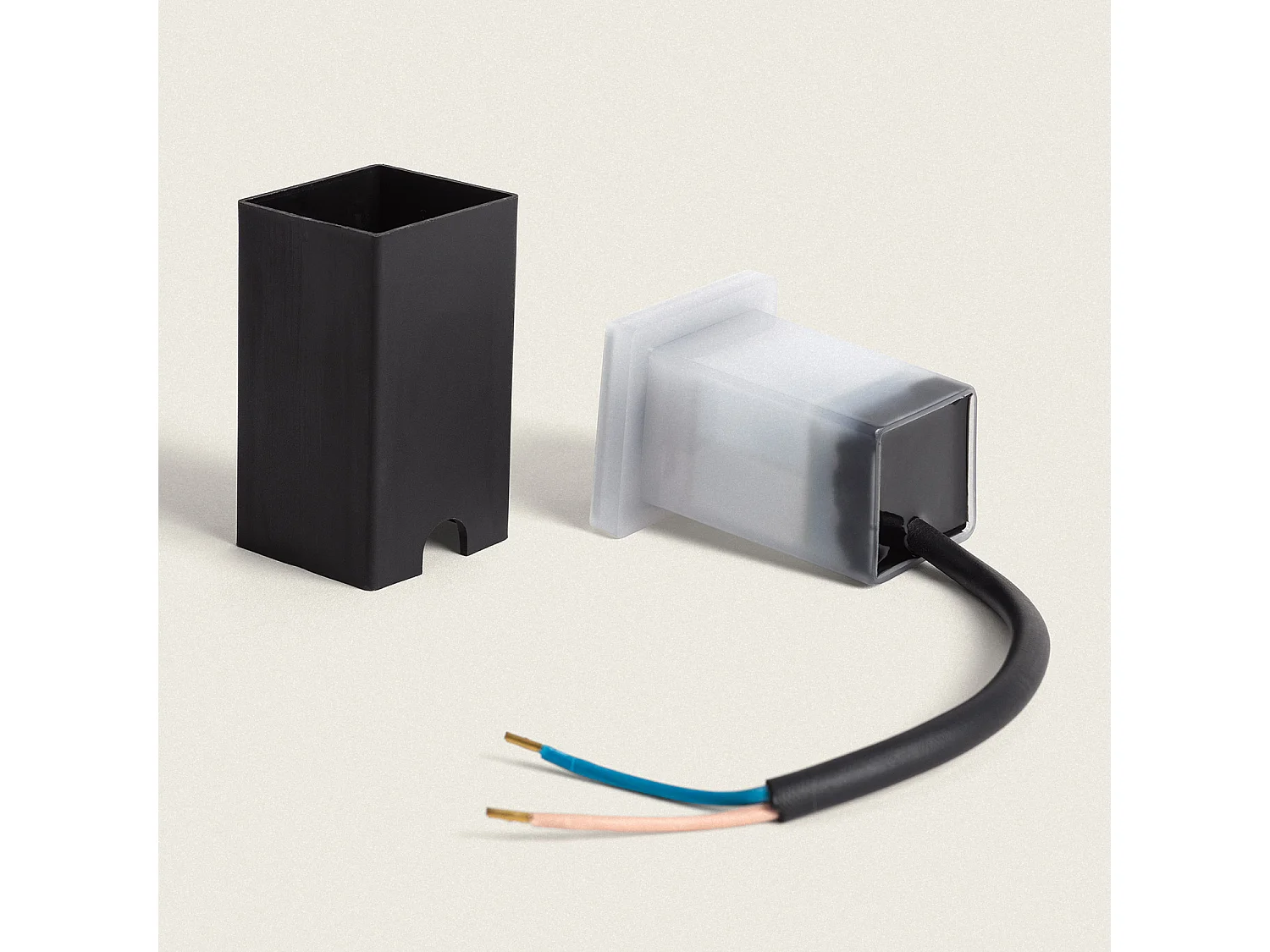 Baliza Exterior LED 2W Empotrable Cuadrada Rembel Negro