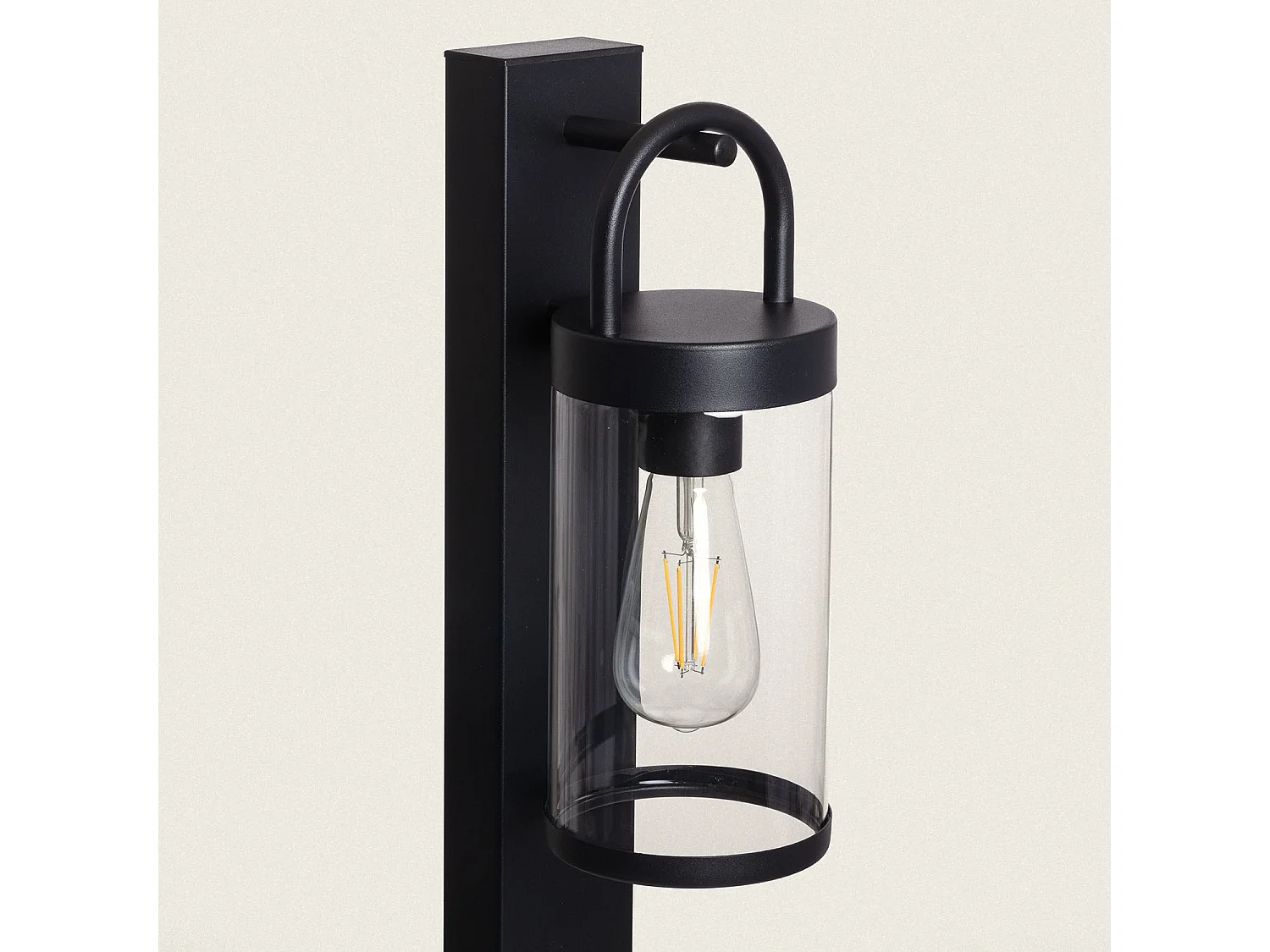 Balise sur Pied Extérieure 100cm Aluminium Benny Noir